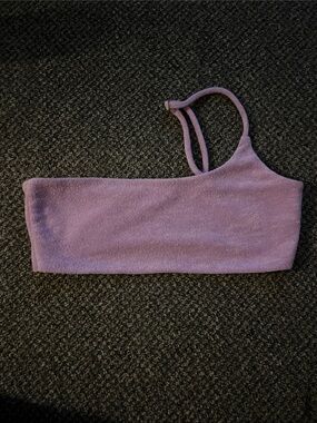 One-Shoulder Lavender Bathing Suit Top